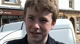 Joe talks to Tao on camera at Wiveliscombe